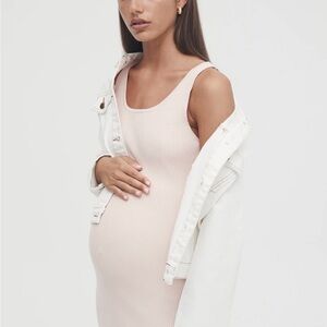 Elegant Pink Maternity Dress